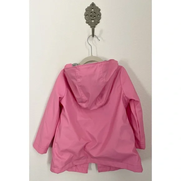 SOLD Baby Gap • Pink Floral Jersey Lined Hooded Rain Coat - Picture 12 of 16
